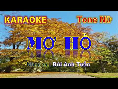 Mơ Hồ | Bùi Anh Tuấn | Karaoke Tone Nữ