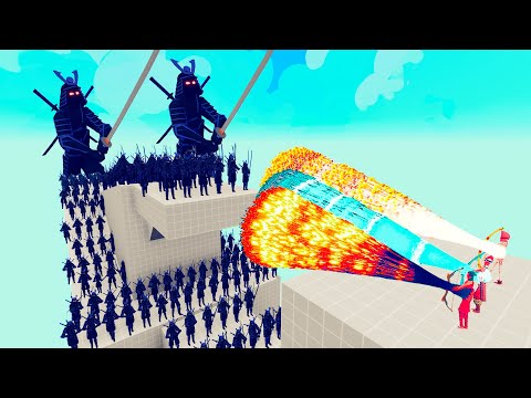 100x SPACE SAMURAI + 2x GIANT vs 3x EVERY GOD - Totally Accurate Battle Simulator TABS