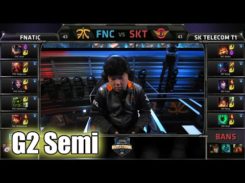 SK Telecom T1 vs Fnatic | Game 2 Semi Finals Mid Season Invitational 2015 | SKT vs FNC G2 MSI 60FPS