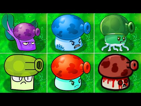 100% All FUME-SHROOM Plant VS All ZomBotany 2 - PvZ Mod Team Plants