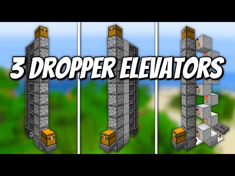Kmond - 3 Dropper Item Elevators - Minecraft Tutorial