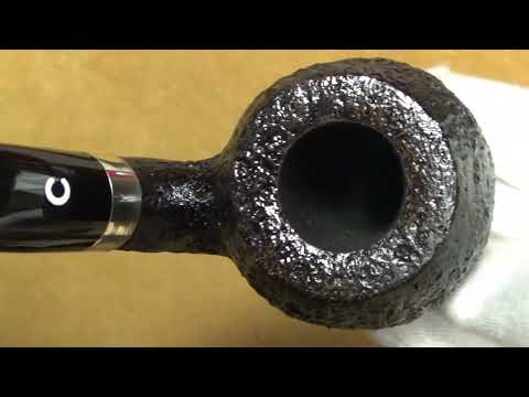 Pipa Il Ceppo gruppo 1 sabbiata con vera  in argento - Full Bent Apple - CE121