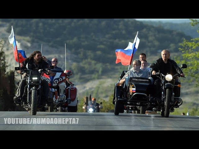 Vladimir Putin Rides With Night Wolves Bikers in Crimea  - Vladimir Putin Com Night Wolves