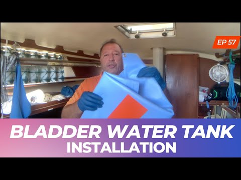 EP 57: INSTALLING VETUS BLADDER Water TANK REPLACEMENT - Freshwater System