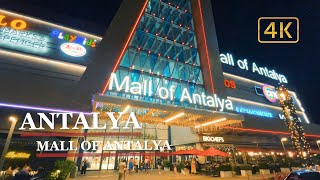 Antalya Shopping Mall Of Antalya Walking Tour / 4K HDR [🎧Binaural City Sounds]