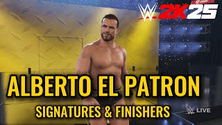 WWE 2K25 Alberto El Patron (Creation) Signature and Finisher Moves (Gameplay)