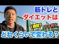 【#49】筋トレ(筋量)とダイエット(脂肪燃焼)はどれくらいの期間で効果が出るのか？そして、筋肉と脂肪の違いについて。