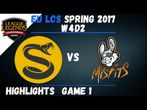 SPY vs MSF Highlights Game 1 EU LCS 2017 Spring W4D2 Splyce vs Misfits