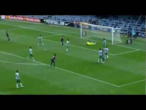 Gol de Lobato 2-0 (Barça B vs Racing Santander)