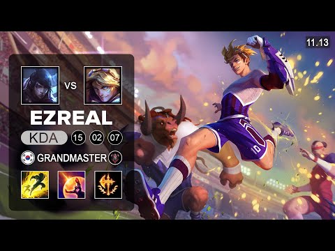 Ezreal ADC vs Aphelios - KR Grandmaster Patch 11.13