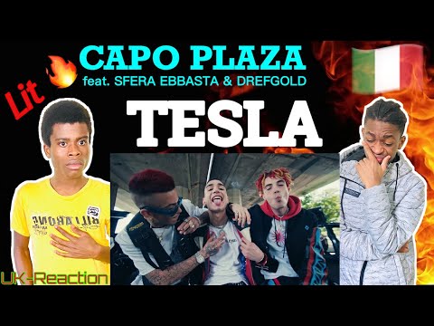 First Time Reacting To CAPO PLAZA - Tesla feat. Sfera Ebbasta, Drefgold - Italian Rap - REACTION!