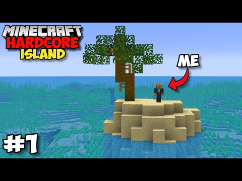 STRANDED on Island in Minecraft Hardcore!😱