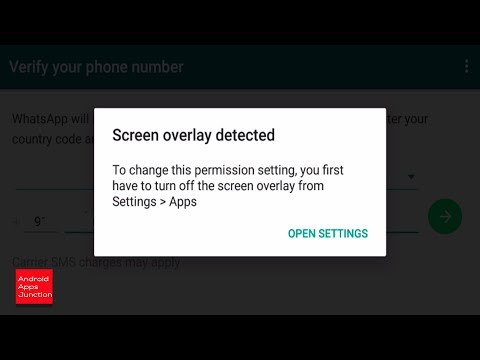How to fix screen overlay detected in android