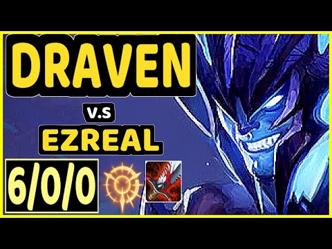NUCLEAR (DRAVEN) vs EZREAL - 6/0/0 KDA BOTTOM ADC CHALLENGER GAMEPLAY - KR