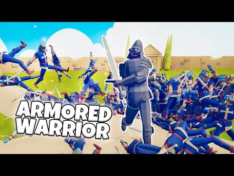 ARMORED WARRIOR VS EVERY FACTION | TABS v.12 MODDED GAMEPLAY