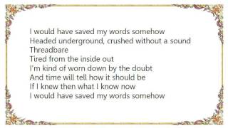 Julia Fordham - Threadbare Lyrics