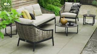 Apple Bee Milou lounge tuinbank - Black - 2 zits - 145 cm
