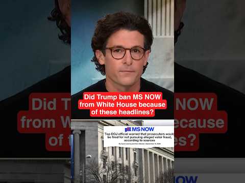 Did Trump BAN MS NOW from White House because of these headlines?