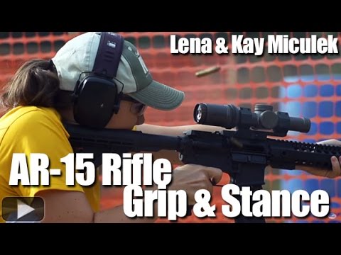 Beginner Target Shooting Tip #10: Rifle Grip & Stance - Kay & Lena Miculek - Babes with Bullets