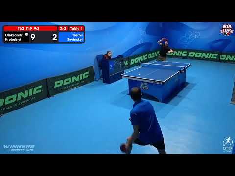 10:00 Oleksandr Hrebelnyi 3-0 Serhii Zavinskyi West 1 WIN CUP 19.12.2022 | TABLE TENNIS WINCUP
