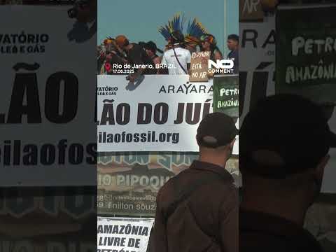 Video Thumbnail: Indigenous protest as Brazil sells Amazon oil blocks #shorts #nocomment #amazon #brazil