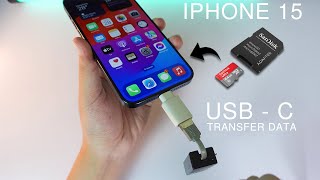 How to Transfer Files from SD or Memory Card to iPhone 15 Pro Max - USB C