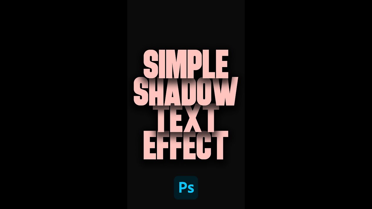 Make a Simple Shadow Text Effect in Photoshop #Shorts