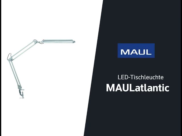 Video teaser for MAULatlantic Tischleuchte mit Klemmfuß - silber