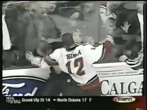 Anaheim Ducks vs Calgary Flames Brawl Game 2001 news clips