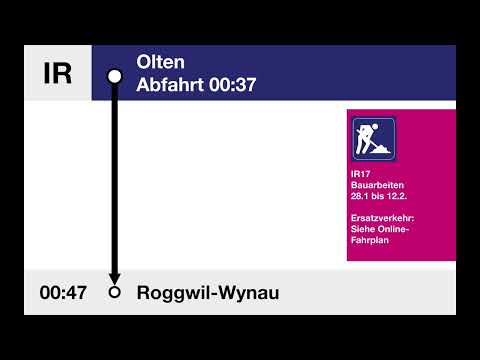 BLS Ansagen • IR17 • Olten – Roggwil-Wynau