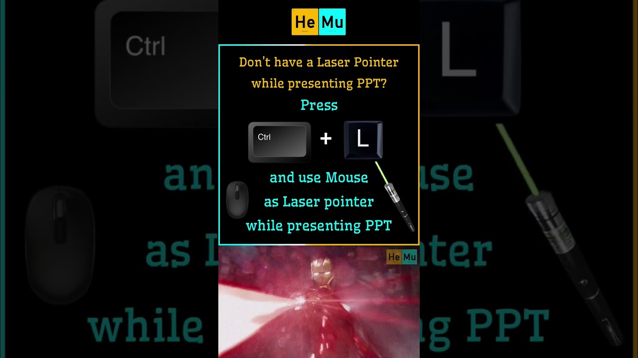 Power point Shortcut💡📌 How to use Mouse as Laser pointer in PPT🚀 Power point tips | PC shortcuts