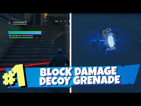 Block Damage with a Decoy Grenade Guide [Easy Method] - Fortnite Challenge Week 6