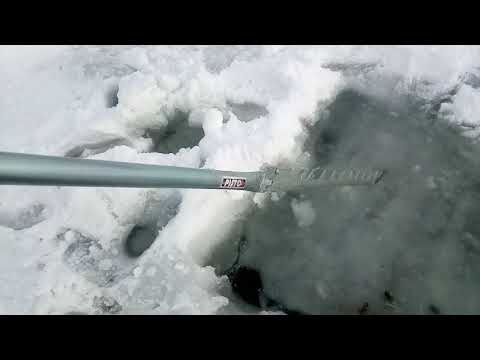 Финская ручная пила по очень толстому льду Тест, отзыв, как пилить