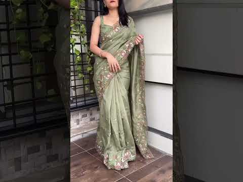 Fancy Designer Embroidery Work Saree