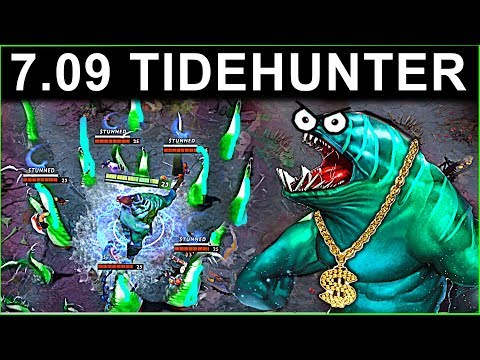 AMAZING TIDEHUNTER PATCH 7.09 DOTA 2 NEW META GAMEPLAY #32 (CARRY TIDEHUNTER)