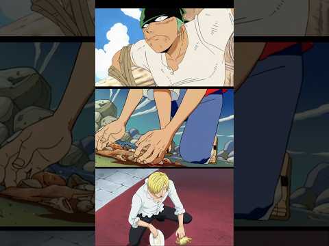 อาหารที่ตกลกพื้นแต่ก็อร่อยสำหรับพวกเขาทั้งสามคน #โซโล #ซันจิ #ลูฟี่  #onepiece #วันพีช