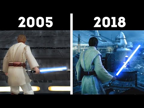Obi-Wan Kenobi 2005 vs 2018 Version (Old vs New!) - Star Wars Battlefront 2