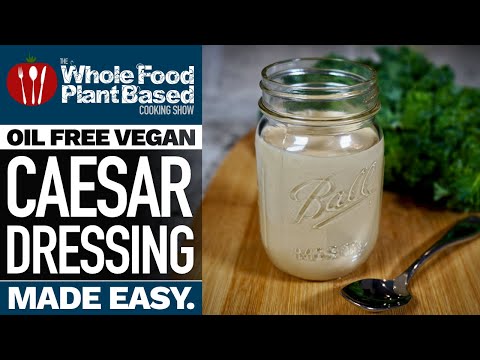 OIL-FREE VEGAN CAESAR SALAD DRESSING 🥗 Delicious, quick, and easy recipe!