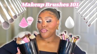 BEST MAKEUP BRUSHES FOR A FULL FACE | Makeup Brushes/Tools 101 + How To Use Them