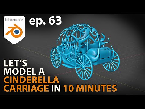 Let's model a CINDERELLA CARRIAGE in 10 MINUTES - ep. 63 - Blender 2.91