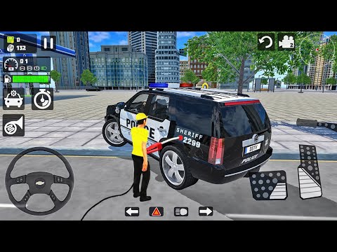 Police Cadillac Escalade Car Driving Simulator - Offroad Cop SUV 4x4 Driver - Android Gameplay