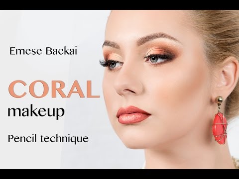 TUTORIAL | 3D CORAL MAKEUP|  OMBRÉ LIPS |  Emese Backai makeup trainer