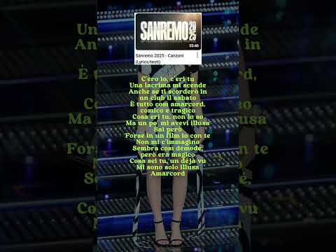 Sarah Toscano - AMARCORD (Lyrics/testo) // Sanremo 2025
