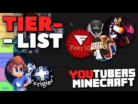 Tier list des Youtubers Minecraft !