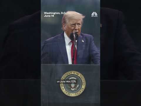 Trump honors U.S. soldiers at military anniversary parade