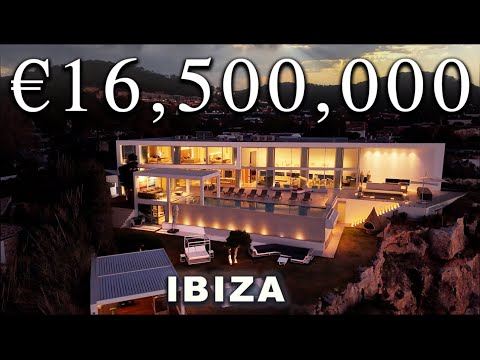 Touring a 16,500,000 Modern Cliffiside Mansion in IBIZA !!