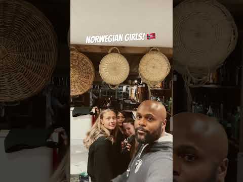 Norwegian Girls Having Fun at the Bar.