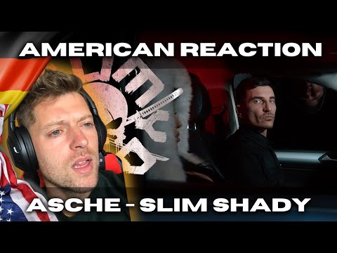 Asche - Slim Shady AMERICAN REACTS to GERMAN RAP!