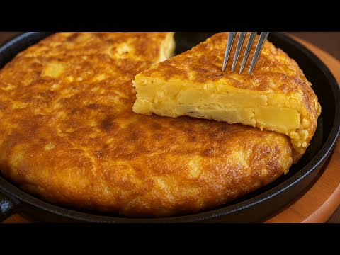 Only 2 Potato, 3 Ingredient  Potatoes, Egg, Onion! Spanish omelette   Potatoes With Eggs Recipes