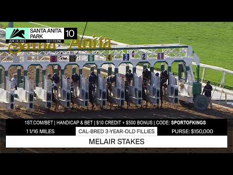 Fi Fi Pharoah wins the Melair Stakes on Saturday June 19th, 2021 at Santa Anita Park.